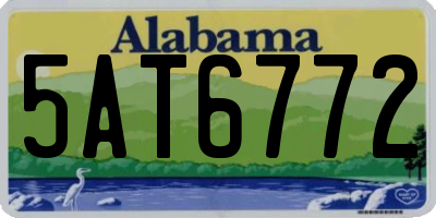 AL license plate 5AT6772