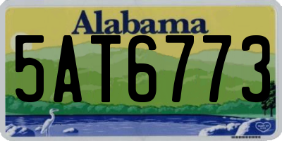 AL license plate 5AT6773