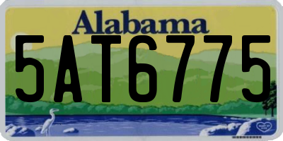 AL license plate 5AT6775