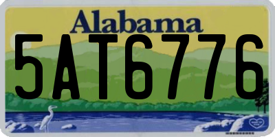 AL license plate 5AT6776
