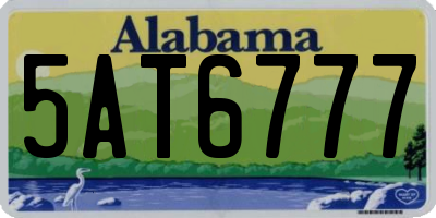 AL license plate 5AT6777