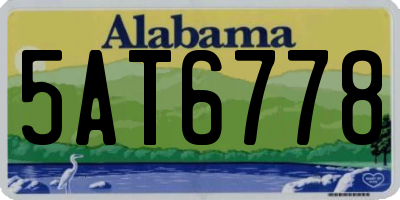 AL license plate 5AT6778