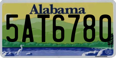 AL license plate 5AT6780