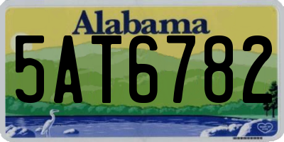 AL license plate 5AT6782