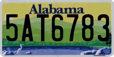 AL license plate 5AT6783