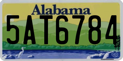 AL license plate 5AT6784
