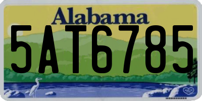 AL license plate 5AT6785