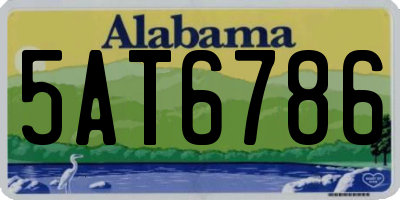 AL license plate 5AT6786
