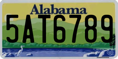 AL license plate 5AT6789