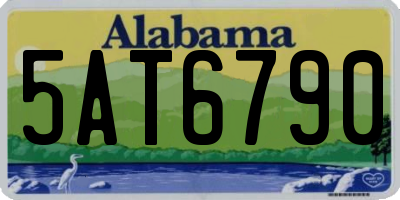 AL license plate 5AT6790