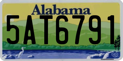 AL license plate 5AT6791