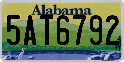 AL license plate 5AT6792