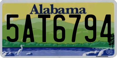 AL license plate 5AT6794