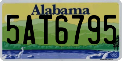AL license plate 5AT6795