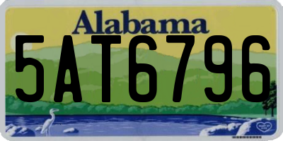 AL license plate 5AT6796