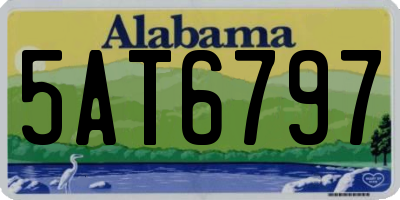 AL license plate 5AT6797