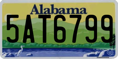 AL license plate 5AT6799