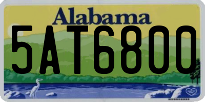 AL license plate 5AT6800