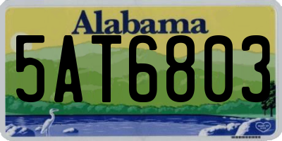 AL license plate 5AT6803