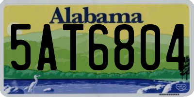 AL license plate 5AT6804