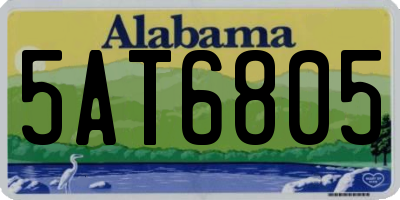 AL license plate 5AT6805