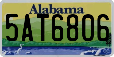 AL license plate 5AT6806