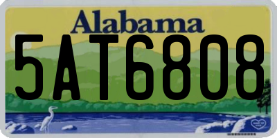 AL license plate 5AT6808