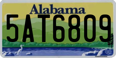 AL license plate 5AT6809