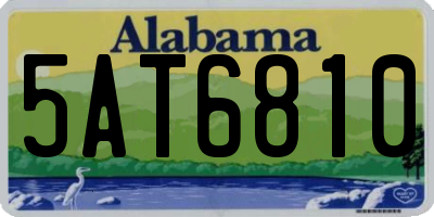 AL license plate 5AT6810