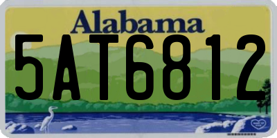 AL license plate 5AT6812
