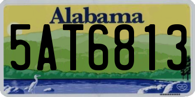 AL license plate 5AT6813
