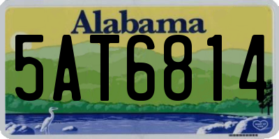 AL license plate 5AT6814