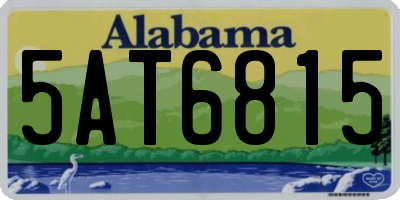 AL license plate 5AT6815