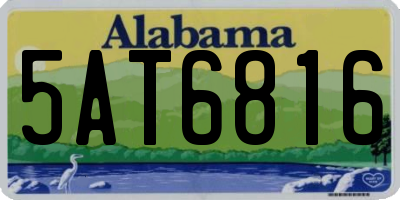 AL license plate 5AT6816