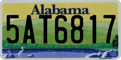 AL license plate 5AT6817