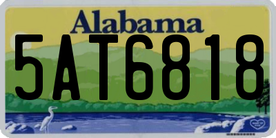 AL license plate 5AT6818
