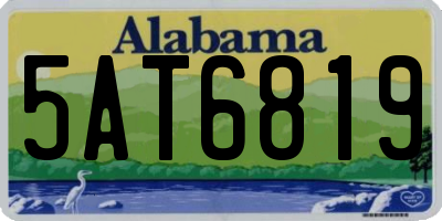 AL license plate 5AT6819