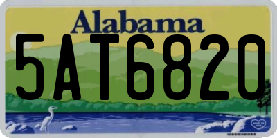 AL license plate 5AT6820