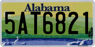 AL license plate 5AT6821
