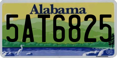 AL license plate 5AT6825