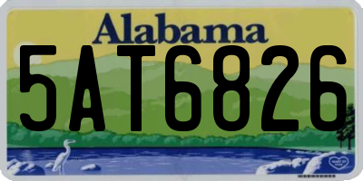 AL license plate 5AT6826