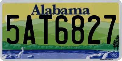 AL license plate 5AT6827