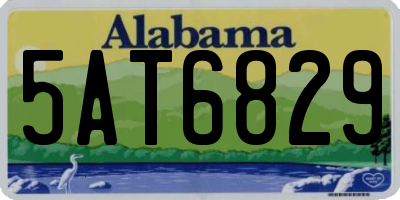 AL license plate 5AT6829