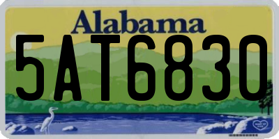 AL license plate 5AT6830
