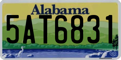 AL license plate 5AT6831