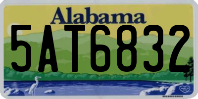 AL license plate 5AT6832