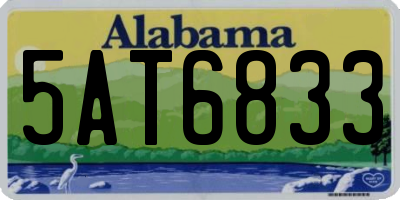 AL license plate 5AT6833