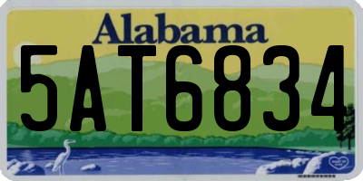 AL license plate 5AT6834