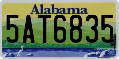 AL license plate 5AT6835