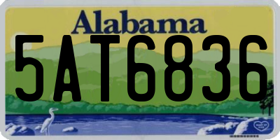 AL license plate 5AT6836